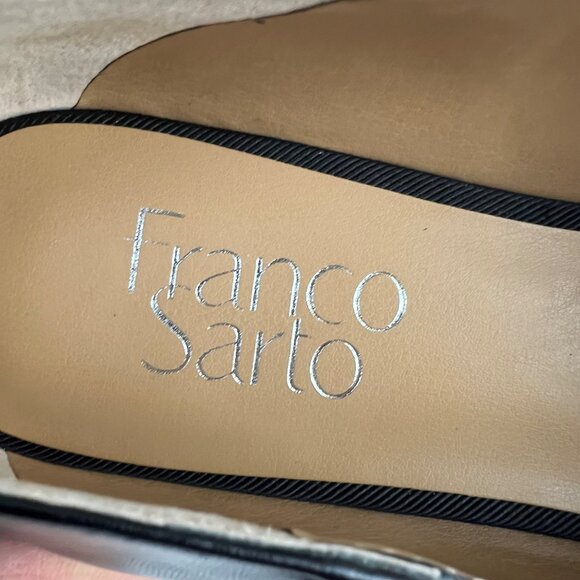 Franco Sarto Womens Rachelle Black Tassel Flat Loafer Pointed Toe size 7.5M - Picture 13 of 16